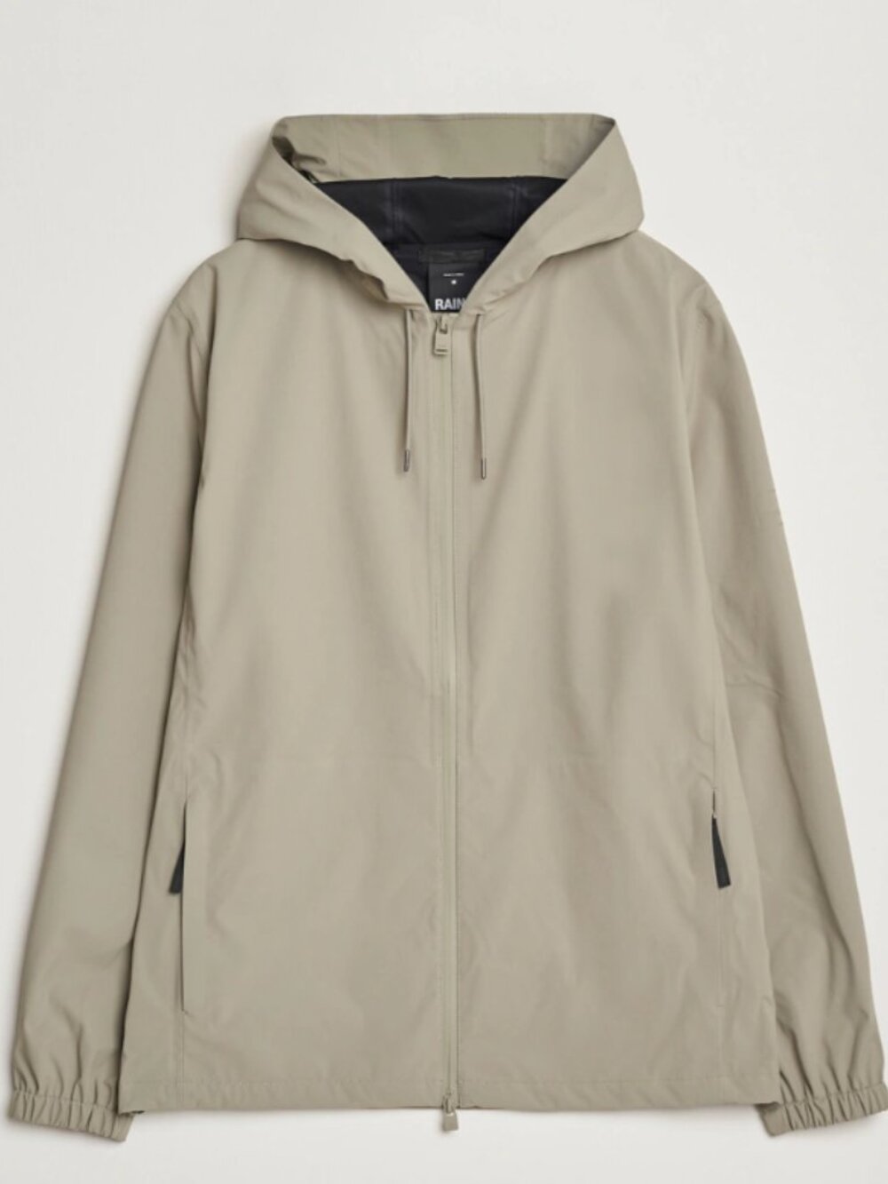 Rains Suva Hardshell - Light Beige Grey Hooded Rain jacket